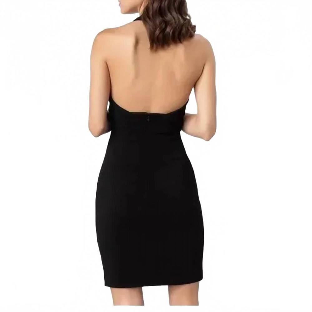 NEW DRESS THE POPULATION ryan halter dress in black - Picture 2 of 3